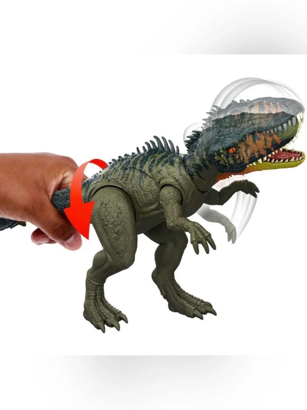 Mattel Jurassic World Rebirth Gigantic Tyrannotitian Dinosaur Toy, Digital Play